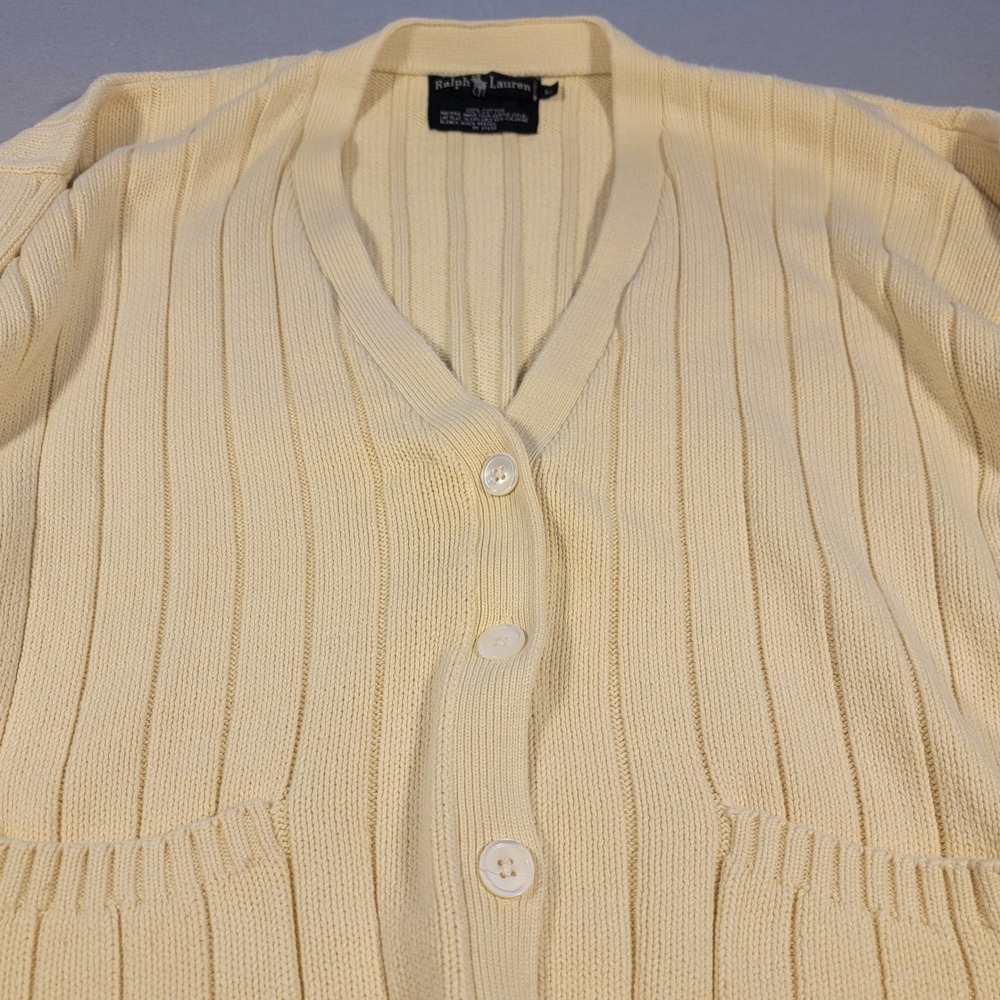 Ralph Lauren Beige Ribbed Cardigan